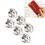 200 Sets High Gloss 8mm Pull Ring Rivets for Leather DIY Silver 1