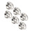 200 Sets High Gloss 8mm Pull Ring Rivets for Leather DIY Silver 13
