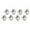 200 Sets High Gloss 8mm Pull Ring Rivets for Leather DIY Silver 14