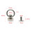 200 Sets High Gloss 8mm Pull Ring Rivets for Leather DIY Silver 6