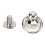 200 Sets High Gloss 8mm Pull Ring Rivets for Leather DIY Silver 4