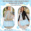 Knitting and Crochet Bags for Wool and Needles Storage, Blue Bee Pattern 5