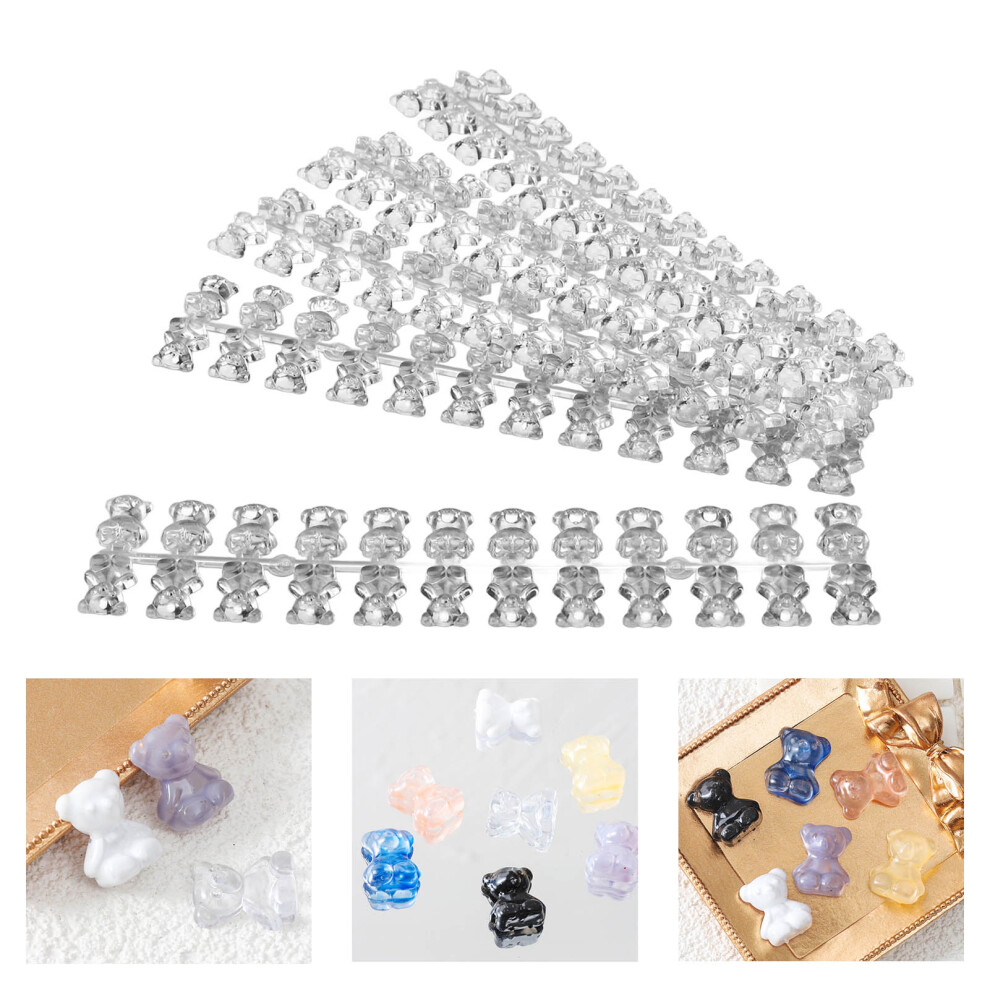 Portable 120 Bear Nail Tips Display for Nail Polish/Gel Practice