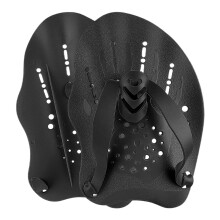Swim Paddles Adult And Junior Silicone Hand Paddles With Adjustable Straps Black Lap Swimming Training Equipment