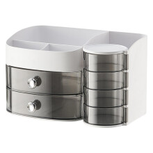 Skin Care Organizer Makeup Storage Organizer Box MultiFunctional Desktop Dustproof Organizer White