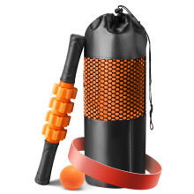 5 in 1 Foam Roller Set for Deep Tissue Massage, Fitness Exercise (Orange)
