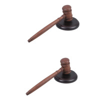 Judge Gavel Set with Sound Block and Elegant Wooden Base for Lawyers, Auctions, Collectors