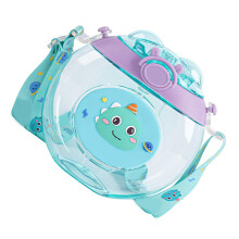Kids Donut Shaped Water Bottle, Lightweight Harmless Cute Cartoon Straw Cup Plastic Practical for School (Purple) Ref: 7196