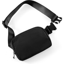 Mini Belt Bag for Women Men, Adjustable Strap Waist Pack with Anti Theft Rear Pocket, Lightweight Unisex Fanny Pack Crossbody Sling Bag for Outdoor Sp