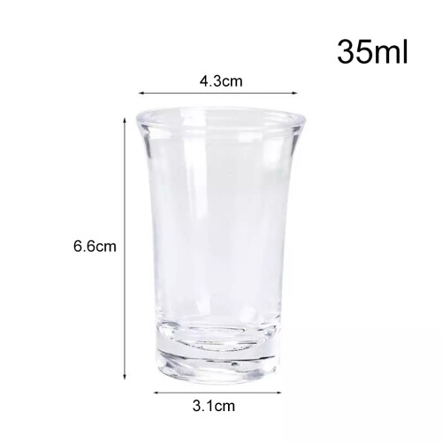 Conjunto de 6 copos de dose de acrílico transparente e colorido para uísque, tequila e vodca, com base pesada e resistente. Design equilibrado que 2