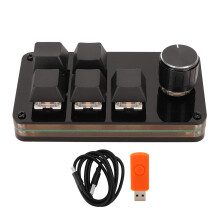 Ohjelmoitava makronäppäimistö, mekaaninen pelinäppäimistö, RGB-LED-taustavalo, mukautettavat kokoonpanot, vaihdettava kytkin, plug and play