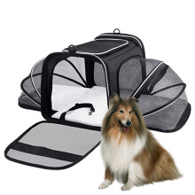 Pet Carrier for Cat Breathable Soft Carrier Bag Detachable Dog Travel Carrier Black For Travel Shopping Walking