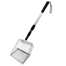 Detachable Metal Litter Scoop with Adjustable Long Handle for Chicken Coop
