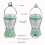 Farol solar LED tipo 3 2000mAh 1118,9 cm Verde 1
