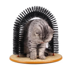 Cat Face Body Scratcher Arc Grooming Brusque Wall Corner Scratching Tool Pet Massager SelfCleaning Kitten Grooming