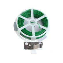 30m 50m Garden Twist Tie Wire Cable Reel With Cutter-30m green