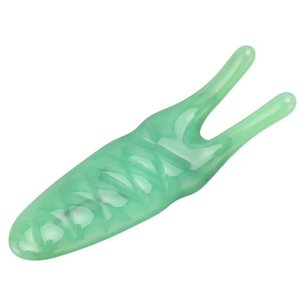 Green Beeswax Gua Sha Nose Tool, Rounded Corners, Massage Tool