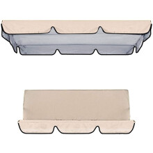 Replacement Canopy, Porch Patio Swing Cushion Cover, Outdoor Swing Seat Cover (75526in, Beige) Ref: 6051