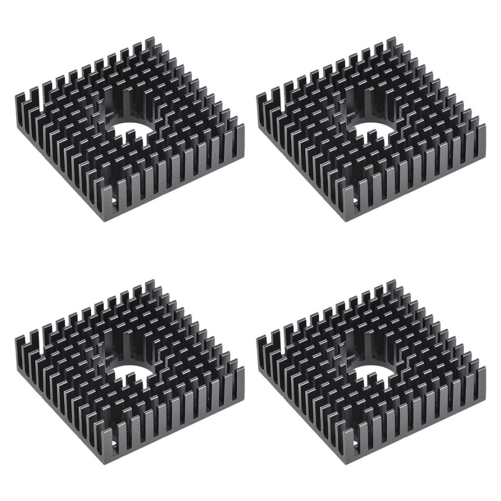 40X40x11mm Aluminum Stepper Motor Heatsink For 3D Printer, Fast Heat Dissipation, 4Pcs Black 9189345437205