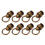 200 Sets Copper Monk Rivet with Pull Rings 8mm High Gloss Leather Fasteners 1