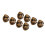 200 Sets Copper Monk Rivet with Pull Rings 8mm High Gloss Leather Fasteners 5