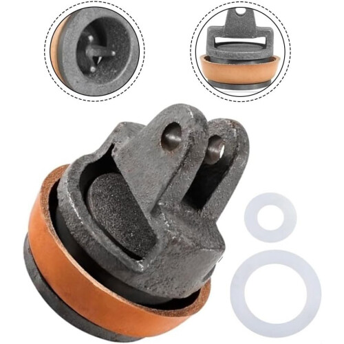 For Hand Pump Piston Replacement for 75 Type with Leather Seal Gasket, Constructed from Cast Iron Material Ref: 9365 2