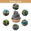 For Hand Pump Piston Replacement for 75 Type with Leather Seal Gasket, Constructed from Cast Iron Material Ref: 9365 4