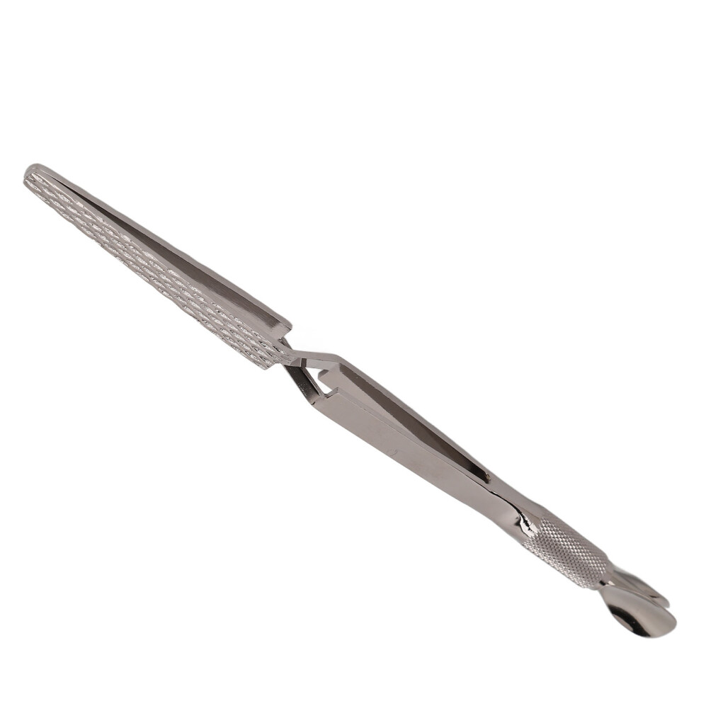 Black Stainless Steel Double End Nail Cuticle Pusher & Tweezers