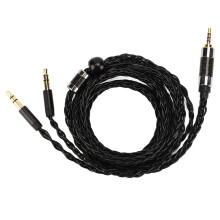 Cable de actualización con conector balanceado, sonido de alta fidelidad con cable de cobre plateado para monitores intrauditivos, mejora de la