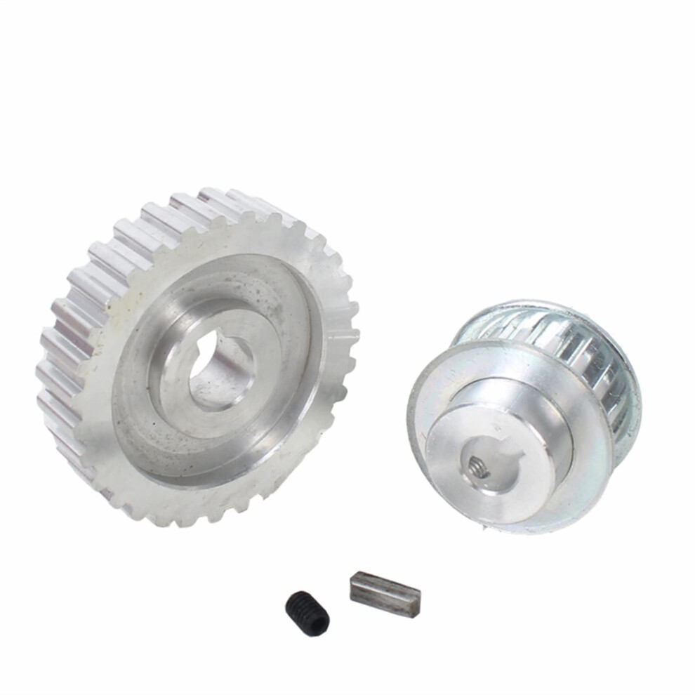 Timing Belt Pulleys, 2 Pieces Metal Synchronous Pulley 9.5Mm, Gear Motor Belt Drive Wheel, Transmission Efficiency 9347817352924