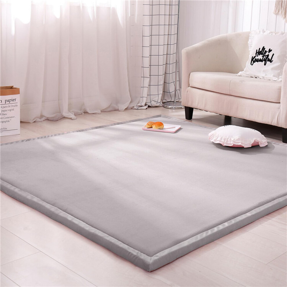 Soft Play Mat For Kids Baby Toddler Large Velvet Crawling Mat Rug Playroom Living Room Floor Carpet