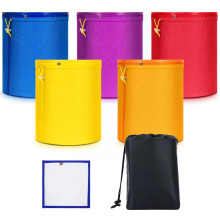 5Gallon Bucket Nylon Paint Filter Bags, Set of 5, 8 X 8 in Mesh Screen, Yellow Drawstrings