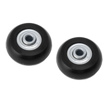 Kit de 2 roulettes pour valise, roues pivotantes en caoutchouc de 40 mm x 18 mm avec roulements, pièce de rechange