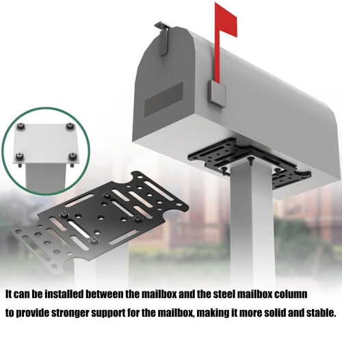 4mm Thick Steel Mailbox Mounting Plate Enhancing Stability 1