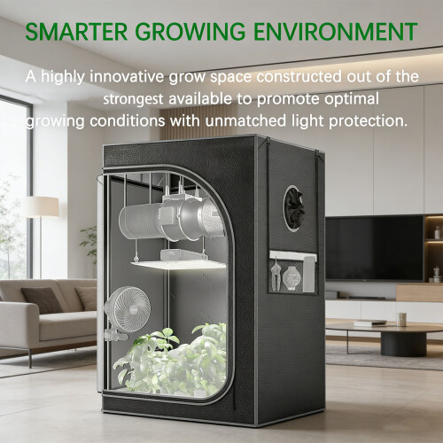 Ventilated Waterproof Plant Growth Tent Constructed from 1