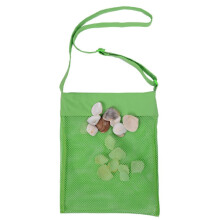 Leichte Strandtasche aus Netzgewebe mit verstellbarem Schultergurt, ideal zum Sammeln von Muscheln und zur Aufbewahrung von Spielzeug, lässt Sand