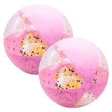 Pelotas de playa con purpurina para fiestas en la piscina, pelotas brillantes con confeti, juguetes inflables de playa de 40 cm con material