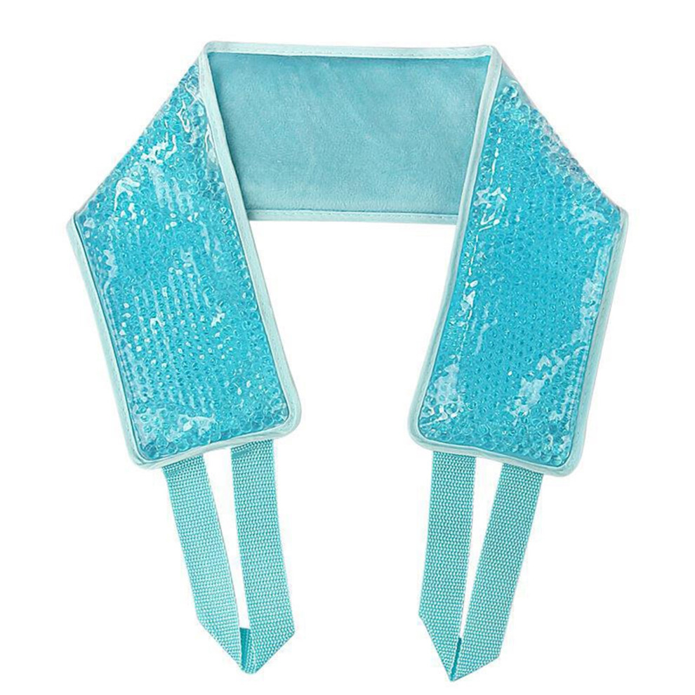 Sports Injuries Ice Pack Gel Bead Neck Wrap With Strap Reusable Cold Compress For Cervical Spine Pain Relief