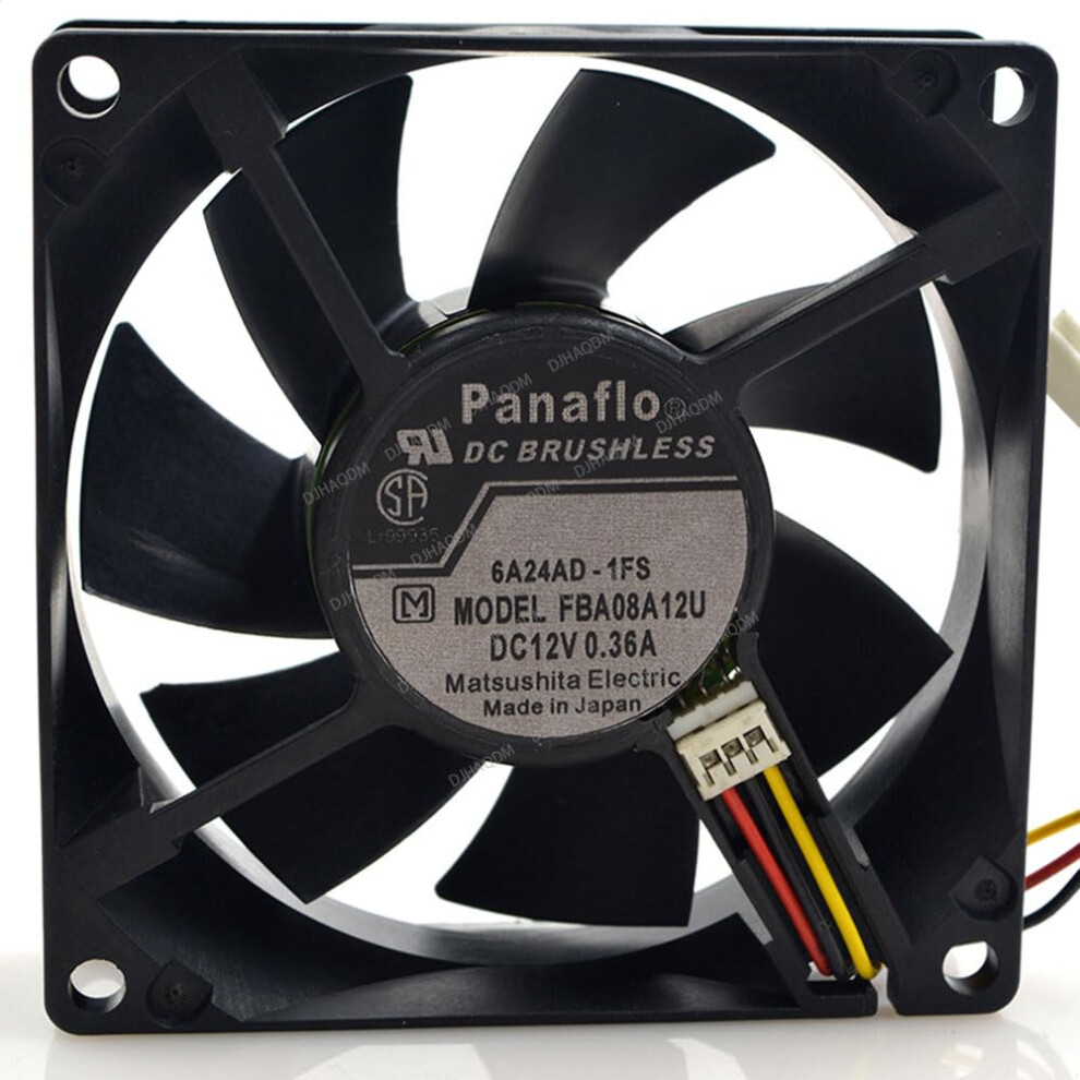 Fba08a12u 12V 0.36A 80Mm Speed Computer Cooling Fan 3Wire Low Noise 9382693060266