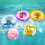 Bolas de confete brilhantes para diversão no verão, brinquedos de piscina. Bola de praia inflável com glitter de 40 cm (16 polegadas), com 2