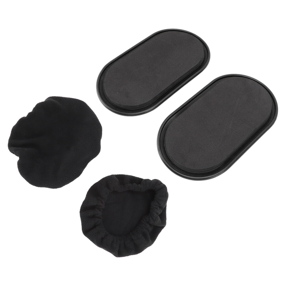 Black Gliding Discs for Full Body Workout, 23.5x13.5cm, Lightweight