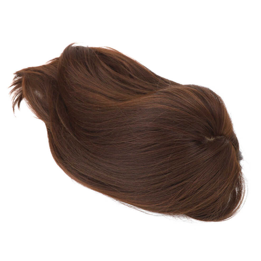 Unisex Black,Brown Brown & Black Short Synthetic Wig With Bangs For Cosplay & Party