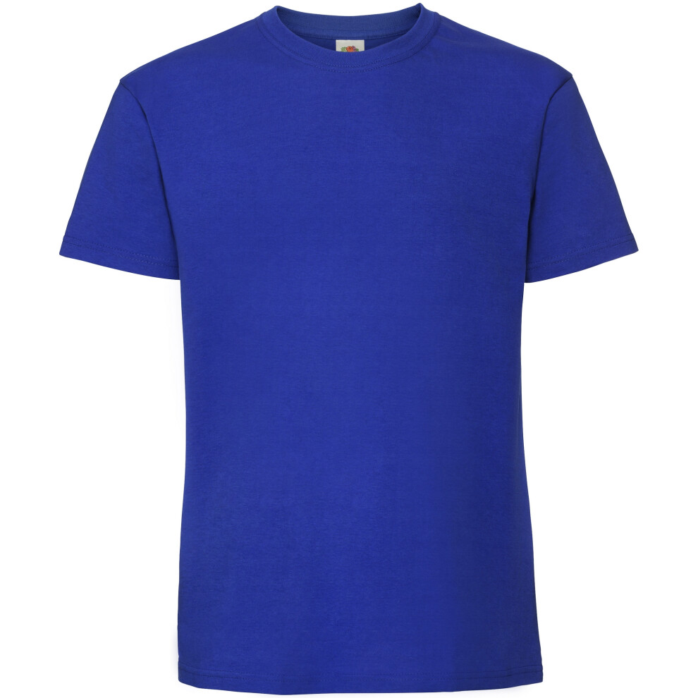 Fruit Of The Loom (L Uk, Royal ) Mens Ringspun Premium Tshirt Blue