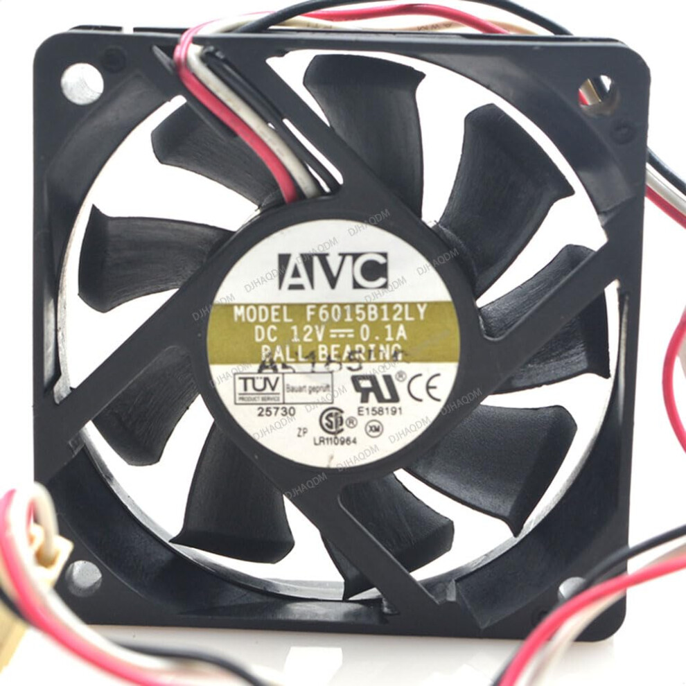 F6015b12ly 12V 0.1A 6Cm 3Wire Cooling Fan Replacement For Avc Low Noise Performance 9189345438400