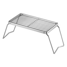 Stainless Steel Folding Outdoor Cooking Rack For Chicken Beef Vegetables Mushroom 16 X 30 Cm Camping Hiking Fishing