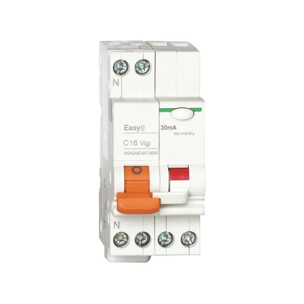 Residual Current Circuit Breaker Rccb 1P+N 10A 30Ma Leakage And Overload Safety 9347817354164