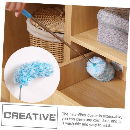 Extensible Household Microfiber Duster with Flexible Head for Cleaning 1