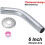 Rainfall Shower Head with 6 Inch Diameter for an Invigorating Shower Experience Ref: 8403 5