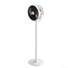 Pedestal Fan Oscillating Cordless, Height Adjustable, 5Speed Quiet Operation, BuiltIn Battery, White Gray Home Use