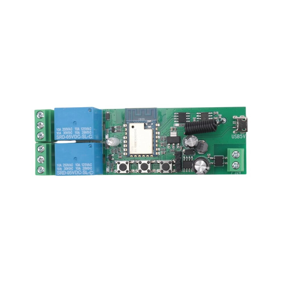 Tuya Smartlife Wifi Relay 2Ch 5V/7-32V For Inching Self-Locking Interlock For Alexa Home 6031637819837